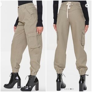 Forever 21 twill lace up cargo pants *BRAND NEW*